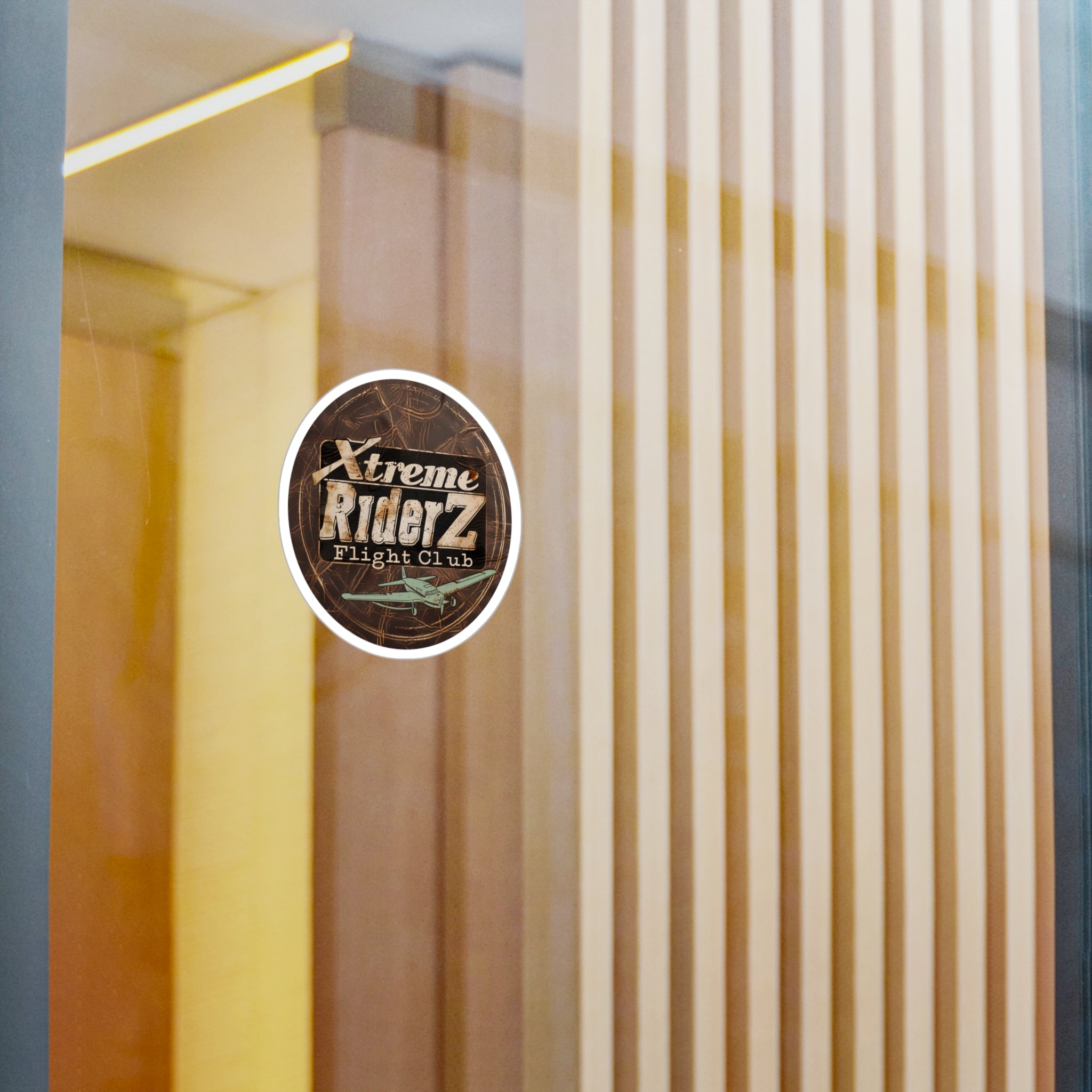 Flight Club Retro Vintage - Xtreme Riderz- Vinyl Decal Round